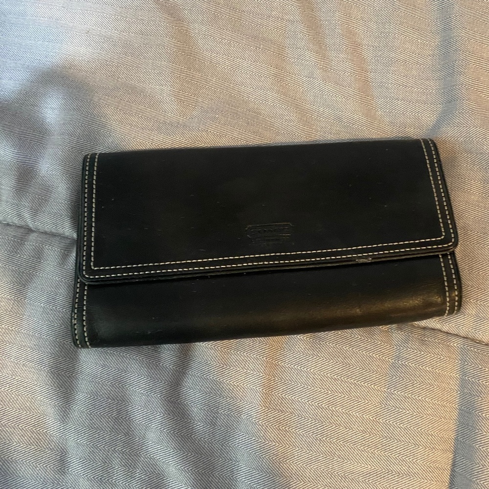 Black Leather Coach wallet